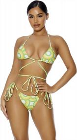 img 4 attached to Unleash Your Beachy Side With Forplay'S Saint Lucia Bikini Set For Women