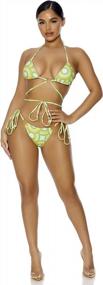img 2 attached to Unleash Your Beachy Side With Forplay'S Saint Lucia Bikini Set For Women