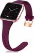 versa smart watch replacement band - slim silicone wrist strap compatible with fitbit versa 2/versa/lite/special edition(se) - stylish accessory for women, men, and girls - hamile bands logo
