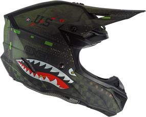 img 1 attached to O'Neal 0628-003 5SRS Adult Helmet Warhawk (Black/Green, MD): Sleek & Reliable Headgear for Ultimate Protection