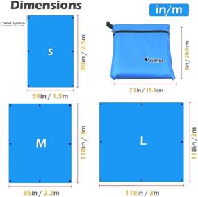 img 3 attached to TRIWONDER Waterproof Hammock Rain Fly Tarp For Camping, Backpacking Tent Footprint Ground Cloth Shelter Sunshade Mat Outdoor Hiking Beach Picnic