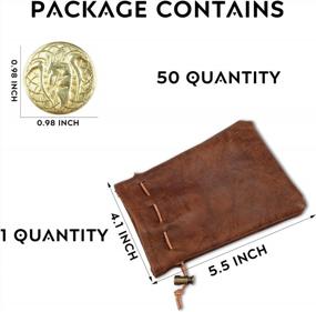 img 3 attached to Fantasy Coin Set With PU Leather Bag - 50 Gold Metal Coins For Board Games, Dungeons & Dragons, And Tabletop RPGs - Medieval Retro Accessories And Game Tokens
