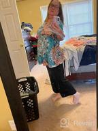 img 1 attached to Floral Tunic Tops For Curvy Women: Casual, Flowy Short Sleeve Shirts review by Ben Dixon