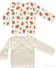 img 1 attached to GOTS Certified Maple Clothing Organic Cotton Baby Kimono Long Sleeve Bodysuit: Eco-Friendly and Safe for Your Little One!