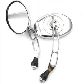 img 3 attached to 10Mm Chrome Rearview Side Mirrors For Motorcycles, Street Bikes, Cruisers, Adventure Touring, And Dirt Bikes