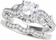 0.56 carat diamond engagement ring set - genuine wedding jewelry from maulijewels | 14k rose/white/yellow gold prong setting logo