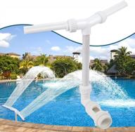 enhanced swimming pool accessory: klleyna dual spray water fountain - above/inground waterfall cooler, adjustable 2-in-1 nozzle for high pressure aeration, garden sprinkler feature and outdoor decor logo