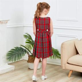 img 2 attached to Sunny Fashion Button School Pleated Girls' Clothing ~ Dresses