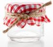 12pcs red & white gingham jar covers with hemp twine - 5in wide | nakpunar logo