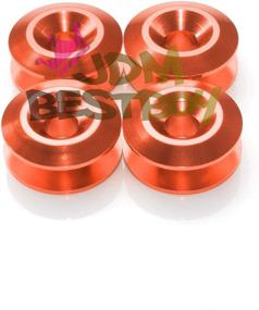 img 3 attached to 🔧 JDMBESTBOY Orange Quick Release Fasteners Kit for Car Bumpers, Trunk, Fender Hatch Lids