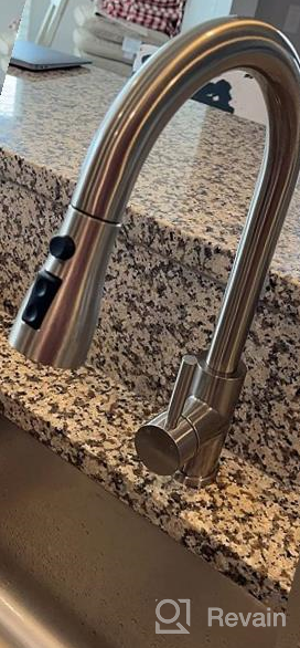 img 1 attached to Black Stainless Steel Kitchen Faucet With Pull Down Sprayer And Single Handle - Arofa Gray 3 Hole Commercial RV Sink Gun review by Alan Estell