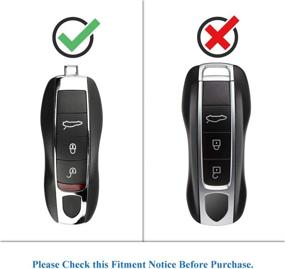 img 1 attached to Rolling Gears Remote Key Fob Shell Cover And Key Button Rubber Compatible With Porsche Cayenne And Macan Key Fob (MK1