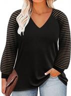 fall blouse for women: ritera plus size lace tunic with loose fit and long sleeves - xl to 5xl logo
