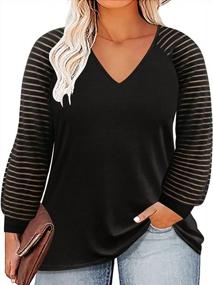 img 4 attached to Fall Blouse For Women: RITERA Plus Size Lace Tunic With Loose Fit And Long Sleeves - XL To 5XL