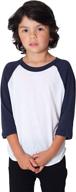 american apparel unisex sleeve raglan girls' clothing via tops, tees & blouses logo