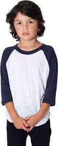 img 3 attached to American Apparel Unisex Sleeve Raglan Girls' Clothing via Tops, Tees & Blouses