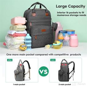img 2 attached to 🎒 Guffo Baby Diaper Bag Backpack: Spacious, Waterproof, and Multifunctional 3-in-1 Changing Station - The Perfect Gift for New Moms!