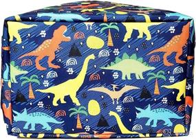 img 1 attached to 🦕 Dinosaur Easter Basket: Personalizable Fabric Tote Bag for Boys and Girls - A Fun Toy Bin and Great Gift Idea