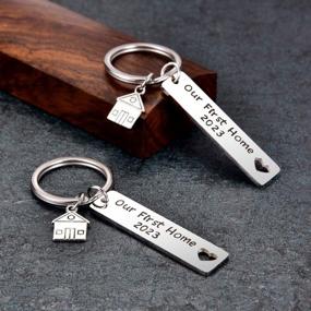 img 2 attached to 2022 Housewarming Gift: 'Our First Home' Keychains - Perfect New Home Gift With House Keyrings
