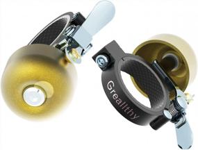 img 1 attached to Be Heard On The Road: Greallthy Classic Brass Bicycle Bell For Mountain & Road Bikes