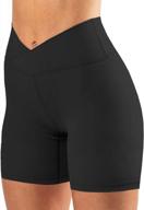 get your workout on with puedizux women's high waisted biker shorts! logo