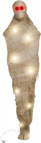 img 4 attached to Жуткий декор на Хэллоуин: висящий труп мумии в паутине со светодиодной подсветкой - идеально подходит для дома с привидениями и вечеринки