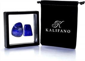img 3 attached to Experience Calming Anxiety With KALIFANO Tumbled Lapis Lazuli Bundles - AAA+ Jewelry Grade Reiki Crystals - Perfect For Wicca/Healing - Learn More With Included Information Card