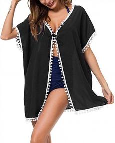 img 3 attached to Sexy Spaghetti Strap Cover Up Dress - SAYFUT Women'S Long Wrap Beach Bikini Look