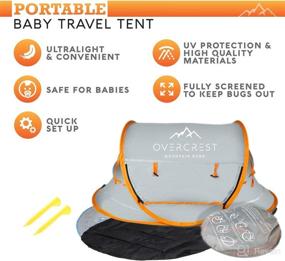 img 1 attached to 🏖️ UPF 50+ Sun Shade Portable Pop Up Baby Beach Tent - Protection from Sunburn and Mosquitos for Babies - Lightweight, Compact with Easy Assembly - Includes Sleeping Pad and Cooling Mat