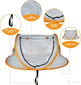 img 2 attached to 🏖️ UPF 50+ Sun Shade Portable Pop Up Baby Beach Tent - Protection from Sunburn and Mosquitos for Babies - Lightweight, Compact with Easy Assembly - Includes Sleeping Pad and Cooling Mat