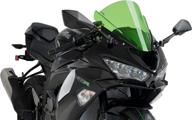 🏍️ защитный экран puig racing для kawasaki zx-6r 2019+ (кэнди грин) логотип