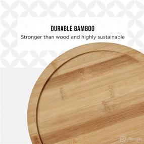 img 3 attached to 🎋 10-Inch Copco Bamboo Wood Lazy Susan