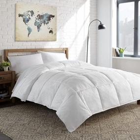 img 2 attached to Oversized King DOWNLITE 375 TC Striped Luxury Down Alternative Duvet Insert - All Seasons