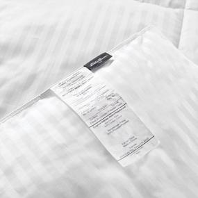 img 1 attached to Oversized King DOWNLITE 375 TC Striped Luxury Down Alternative Duvet Insert - All Seasons