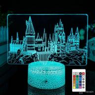 🏰 hogwarts castle led night light for kids - remote control, smart touch, 7 colors + 16 colors changing, dimmable castle lamp - perfect gifts for boys and girls (ages 3-9) логотип