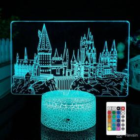 img 4 attached to 🏰 Hogwarts Castle LED Night Light for Kids - Remote Control, Smart Touch, 7 Colors + 16 Colors Changing, Dimmable Castle Lamp - Perfect Gifts for Boys and Girls (Ages 3-9)