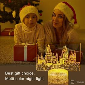 img 3 attached to 🏰 Hogwarts Castle LED Night Light for Kids - Remote Control, Smart Touch, 7 Colors + 16 Colors Changing, Dimmable Castle Lamp - Perfect Gifts for Boys and Girls (Ages 3-9)