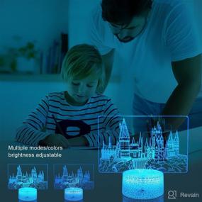 img 1 attached to 🏰 Hogwarts Castle LED Night Light for Kids - Remote Control, Smart Touch, 7 Colors + 16 Colors Changing, Dimmable Castle Lamp - Perfect Gifts for Boys and Girls (Ages 3-9)