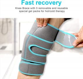 img 3 attached to Relieve Knee Pain With Reusable Gel Ice Pack & Brace For Recovery And Swelling: Blue Knee Support For Injuries & Post-Surgery