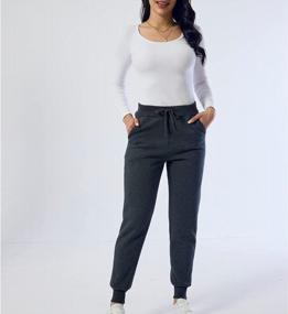 img 3 attached to Stay Cozy And Fashionable With Duyang'S Women'S Sherpa Lined Jogger Harem Pants