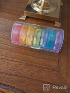 img 1 attached to Convenient And Organized: Twice-A-Day Pill Organizer- 7 Day AM/PM Round Medicine Box For Vitamins, Fish Oils, And Supplements review by Deborah Velarde