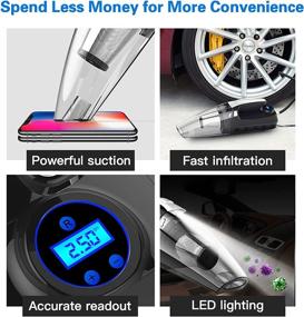 img 3 attached to 🚗 YSMJ 4-in-1 Cordless Car Vacuum Cleaner - Handheld, High Power with LED Light - Rechargeable for Home, Pet Hair, Car Cleaning