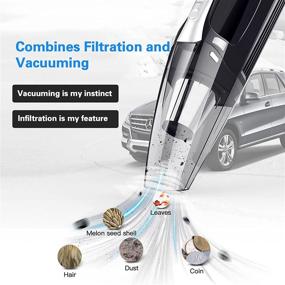 img 1 attached to 🚗 YSMJ 4-in-1 Cordless Car Vacuum Cleaner - Handheld, High Power with LED Light - Rechargeable for Home, Pet Hair, Car Cleaning