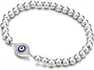 cz evil eye protection beaded bracelet for women and men - coolsteelandbeyond logo