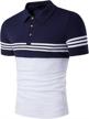 cottory fashion stripe collar sleeve men's clothing good for shirts logo