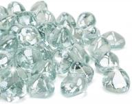 10 pounds of fire glass diamonds for fireplaces, pits & lanscaping - mr.fireglass 1 inch crystal ice rocks logo