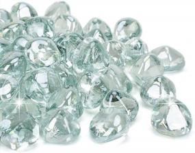 img 4 attached to 10 Pounds Of Fire Glass Diamonds For Fireplaces, Pits & Lanscaping - Mr.Fireglass 1 Inch Crystal Ice Rocks