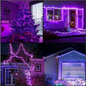 img 1 attached to Vibrant Purple Halloween And Christmas String Lights With 8 Lighting Modes And Timer - 2 Pack Battery Operated LED Fairy Lights Perfect For Indoor And Outdoor Decoration