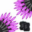 vibrant purple halloween and christmas string lights with 8 lighting modes and timer - 2 pack battery operated led fairy lights perfect for indoor and outdoor decoration logo