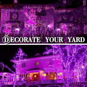 img 2 attached to Vibrant Purple Halloween And Christmas String Lights With 8 Lighting Modes And Timer - 2 Pack Battery Operated LED Fairy Lights Perfect For Indoor And Outdoor Decoration